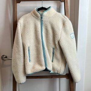 Ivory Ella Sherpa full-zip jacket